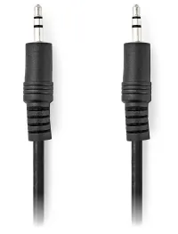 NEDIS Stereo-Audiokabel mit 3,5-mm-Klinkenstecker – 3,5-mm-Stecker, schwarz, Bulkware, 10 m (1 of 2)