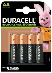 Bateria recarregável Duracell 2500mAh 4 unidades (AA) (1 of 1)