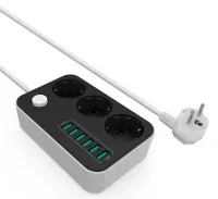 COLORWAY Prolunga alimentatore 3x Schuko 6x USB 5V cavo 1,8m (1 of 2)