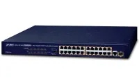 Planet FGSW-2511P PoE jungiklis 24x100Mb + 1x1Gb-TP SFP 24x PoE 802.3at iki 190W VLAN ext.mod. 10Mb PoE@250m (1 of 3)