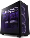 Ohišje NZXT H7 Flow RGB edition ATX 3x 140 mm ventilator USB-C 2x USB steklena stranska mrežasta plošča RGB črna