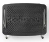 NEDIS ergonomic footstool metal black