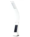 IMMAX LED bordlampe Læder 65W 300lm 5V 1A 3 lysfarver fleksibel arm mulighed for at slukke LCD USB hvid