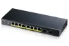 Zyxel GS1900-10HP v2 10-portowy przełącznik Gigabit Web Smart do komputerów stacjonarnych: 8x Gigabit metal + 2x SFP IPv6 802.3az (zielony) PoE