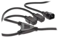 PremiumCord Kabel síťový 230V Y-kabel prodlužovací M-2x F (1 of 1)