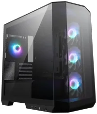 MSI kabinet MAG PANO M100R PZ Sort uden kilde venstre og front glas 4x 120 mm A-RGB blæser 1x USB-C 1x USB3.2 sort (1 of 7)