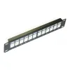 XtendLan Patch panel 10" 1U 12 portar CAT6 installerad