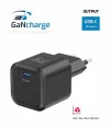 Swissten GAN 1x USB-C 20W Power Delivery Power Adapter Black + USB-C USB-C Data Kabel 1.2m Black thumbnail (2 of 2)