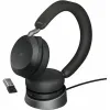 Evolve2 75 USB-A UC con soporte de carga negro