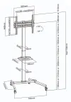 Podłogowy stojak pod telewizor NEDIS 32-55" 35kg Kolumna Design Premium Zapinana na zatrzask, stal czarna thumbnail (4 of 4)