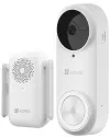 EZVIZ Smart Set DB2 2K (3MP) Wi-Fi Видеотелефон Беспроводной дверной звонок Разрешение 2000x1504 IP65 Белый thumbnail (1 of 10)