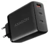 AXAGON nabíjačka do siete ACU-DPQ100 2x USB-C 1x USB-A PD3.0 QC4+ PPS SFC2.0 AFC SCP FCP Apple 100W čierna