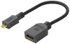 PremiumCord Flexi адаптер HDMI тип A женски - микро HDMI тип D мъжки за гъвкава връзка