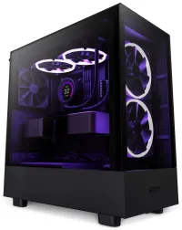 NZXT ohišje H5 Elite edition 3x120 mm (2xRGB) ventilator USB 3.0 USB-C 3.1 prozorna stran in sprednja plošča črna (1 of 6)