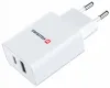 Swissten Sieťový Adaptér GaN 1x USB-C + 1x USB 30W PD Biely