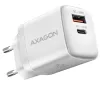 Carregador de rede AXAGON ACU-PQ30W 1x USB-C 1x USB-A PD3.0 QC4 PPS AFC Apple 30W branco thumbnail (1 of 1)