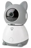 NEDIS IP-camera Wi-Fi Binnen 1080p Micro SD Cloud Bewegingssensor Kantelbaar Nachtzicht Android iOS Grijs-Wit