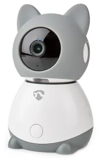 NEDIS IP-camera Wi-Fi Binnen 1080p Micro SD Cloud Bewegingssensor Kantelbaar Nachtzicht Android iOS Grijs-Wit (1 of 9)