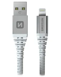 Swissten datový kabel kevlar usb lightning 1,5 m bílý (1 of 4)