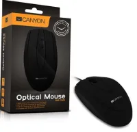 Souris USB filaire CANYON CMS1 avec 3 boutons 1000 dpi noire (1 of 3)