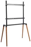 Supporto TV da terra NEDIS 60-75" 40 kg Design scandinavo Cinghia antiscivolo Chiusura a scatto nera