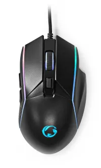 Mouse para jogos NEDIS GMWD510BK com fio óptico retroiluminado 7200 dpi USB de 6 botões preto (1 of 5)