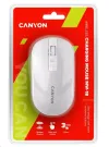 CANYON pele MW-18PW optiski klusa ar bezvadu uzlādi 300mAh 4.th. līdz 1600 DPI pērļu balts thumbnail (5 of 5)