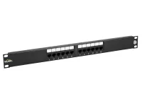 Solarix 19" Patch panel 12 x RJ45 CAT5E UTP 150 MHz černý 1U SX12-5E-UTP-BK (1 of 2)