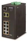 Planet IGS-10020PT ipari kapcsoló 8x 10 100 1000 PoE 802.3at (240 W) + 2x 100 1000 SFP Management -40 +75°C