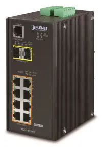 Planet IGS-10020PT Switch industrial 8x 10 100 1000 PoE 802.3at (240W) + 2x 100 1000 SFP Gestión -40 +75°C (1 of 1)