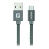 Кабель для передачі даних Swissten Textile Usb Micro Usb 1.2 M сірий