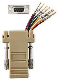 NEDIS serial adapter plug D-SUB 9-Pin - socket RJ45 nickel-plated Box ivory (1 of 3)