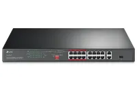 TP-Link TL-SG1218P 16-Port 10 100Mbps + 2-Port Gigabit Rackmount Switch with 16-Port PoE+ (1 of 3)