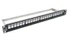 LYNX Patchpanel 19" 24 portar outrustad skärmad svart Cat5e 6 6A 7 patchpanel thumbnail (1 of 2)