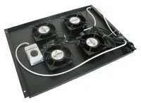 XtendLan Ventilation pour armoires rack ECO, profondeur 800 mm, 4x ventilateurs avec thermostat, noir (1 of 2)