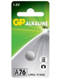 GP αλκαλική μπαταρία 15V LR44 (A76 11,6 x 5,4 mm) 1 τεμ. (1 of 1)