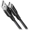 AXAGON кабел за данни и зареждане USB-A към USB-C USB2.0 3A плетен 1m черен thumbnail (1 of 1)