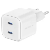 Adattatore di rete Swissten GAN 2x USB-C 20W Power Delivery bianco (1 of 3)