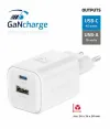 Adaptateur réseau Swissten gan 1x usb-c 45w pd + 1x usb-a 18w qc blanc thumbnail (2 of 3)