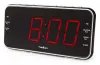 NEDIS Reloj despertador digital con radio Pantalla LED Conector de 35 mm AM FM Snooze Temporizador de apagado 2 alarmas Negro