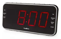 NEDIS Réveil numérique avec radio affichage LED prise 35 mm AM FM Snooze minuterie de sommeil 2 alarmes noir (1 of 6)