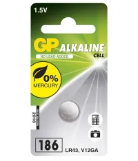 GP αλκαλική μπαταρία 15V LR43 1τεμ (1 of 2)