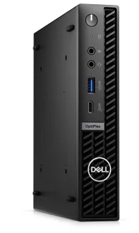 ## Quadro multifunzione Dell OptiPlex 7010 Micro Plus La base del computer è un processore a 16 core **Intel Core i7-13700T**, che funziona ad una frequenza di 1,4 GHz, integrato da **16 GB** di memoria operativa. I dati delle immagini vengono gestiti dalla scheda grafica integrata **Intel UHD 770**. Per i dati utente è disponibile un **disco SSD** con una capacità di **512 GB**. Il computer è dotato di connessione wireless **Wi-Fi e Bluetooth**, tastiera USB e mouse ottico. Viene fornito con il sistema operativo **Windows 11 Pro**. **Scheda grafica:** Intel UHD 770 ### Attrezzatura - Wifi - Bluetooth - Tastiera e mouse USB -Intel vPro **Processore:** Intel Core i7-13700T **Sistema operativo:** Windows 11 Pro **Formato custodia:** Mini PC **Dimensioni della memoria operativa:** 16 GB **Capacità dell'HDD:** SSD da 512 GB **Peso:** 1,07kg ### Descrizione dettagliata della configurazione - Processore Intel Core i7-13700T (1,4 GHz, turbo 4,8 GHz, 30 MB di cache, 16 core) - Memoria 16 GB (1× 16 GB) 4800 MT/s DDR5 - Disco SSD 512 GB (PCIe NVMe M.2 2230) - Scheda grafica Intel UHD 770 - Wi-Fi: Intel Wi-Fi 6E 2x2 AX211 802.11ax (Tripla Banda 2.4/5/6 GHz) 2400 Mbps + Bluetooth 5.2 - Tastiera Dell KB216, multimediale, ceca, nera - Mouse Dell MS116, ottico, nero - Alimentatore da 130 W - Windows 11 Pro installato, multilingue - Versione di prova di Microsoft Office - Gestione remota Intel vPro Enterprise (1 of 4)