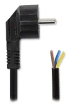 NEDIS Stroumkabelstecker Typ F Wénkel - riicht vernickelt schwaarz Bulk 1,8m thumbnail (1 of 2)