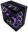 NZXT dėklas H9 Elite dviejų kamerų ATX 3xRGB 120 mm 1x 120 mm ventiliatorius įstiklintas RGB ir ventiliatoriaus valdiklis juodas