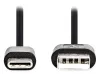 NEDIS кабел USB 2.0 щепсел USB-C - щепсел USB-A черен 3м thumbnail (1 of 2)