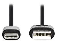 NEDIS кабел USB 2.0 щепсел USB-C - щепсел USB-A черен 3м (1 of 2)