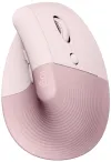 Souris ergonomique verticale Logitech Lift - Rose foncé Souris verticale optique 6 boutons sans fil Bluetooth