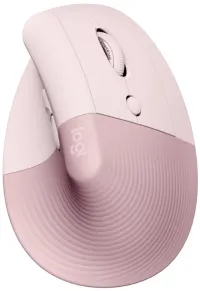 Logitech Lift Vertical Ergonomic Mouse - Dark Rose Lodret mus optisk 6 knapper trådløs Bluetooth (1 of 5)