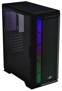 EUROCASE MidT ML G Space 2 x USB 3.0 stiklinė pusė juoda (1 of 6)